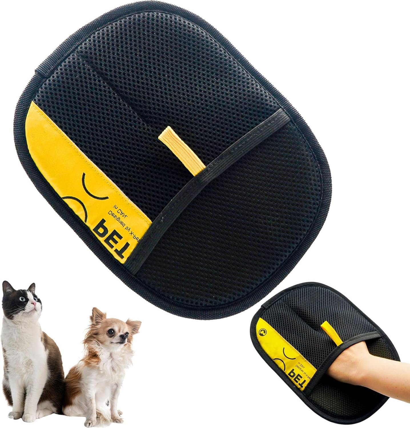 Pet Grooming Glove – Hair Removal & Massage Brush for Cats & Dogs
