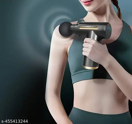 Electric Percussion Massage Gun – Deep Tissue Muscle Massager with Multiple Massage Heads